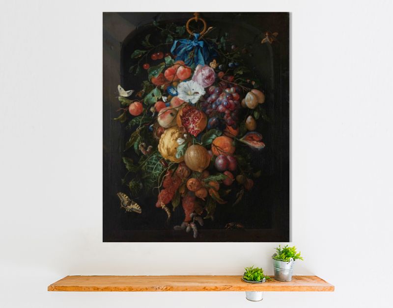 Festoen van vruchten en bloemen, Jan Davidsz. de Heem, 1660 - 1670