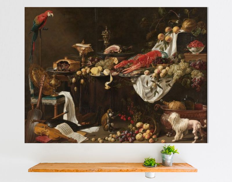 Pronkstilleven, Adriaen van Utrecht, 1644 