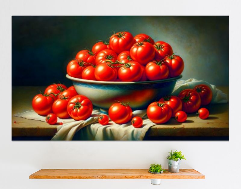 Stilleven tomaten in een schaal