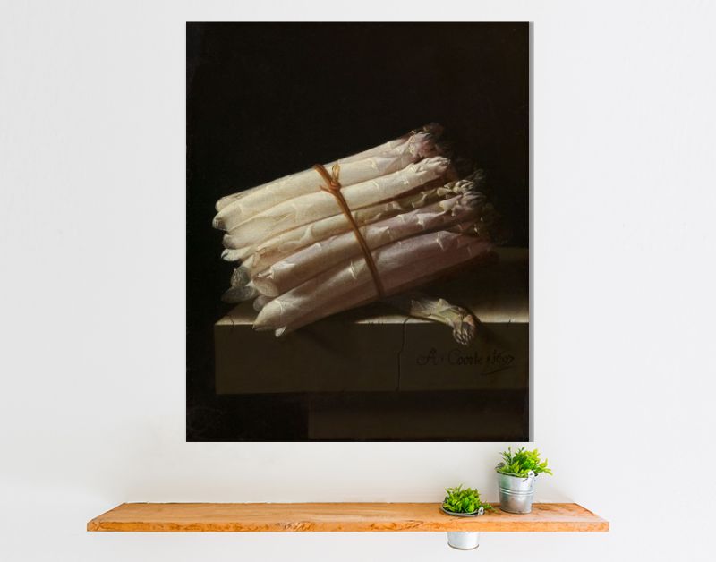 Stilleven met asperges, Adriaen Coorte, 1697