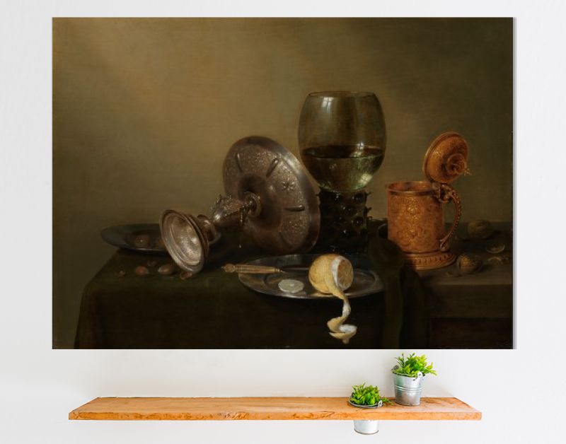 Stilleven met vergulde bierkan, Willem Claesz. Heda, 1634