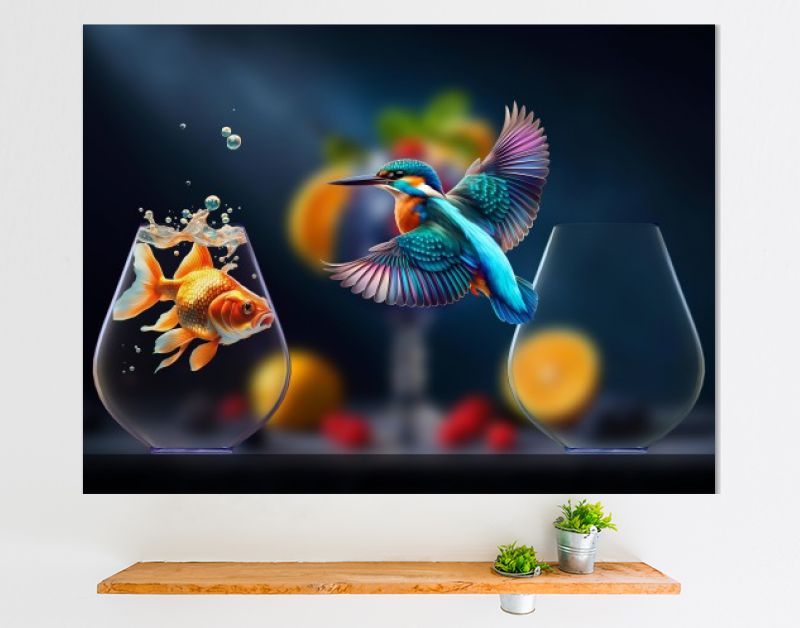 Kingfisher and Goldfish