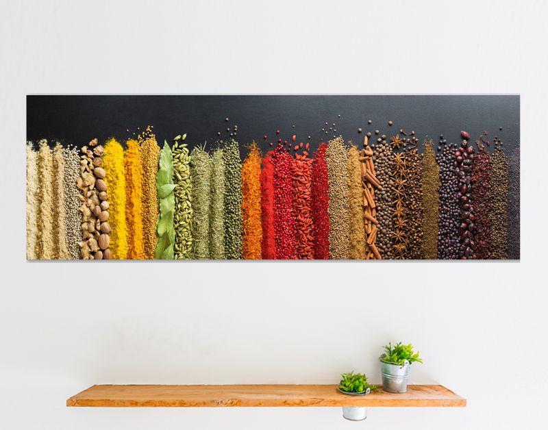 Colorful collection spices and herbs on background black table. Mediterranean condiments for decorating packing with food.