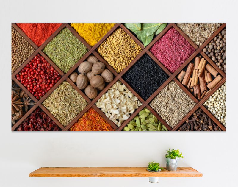 Colorful spice background.