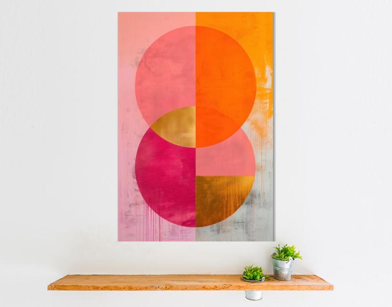 Pink gold and orange B