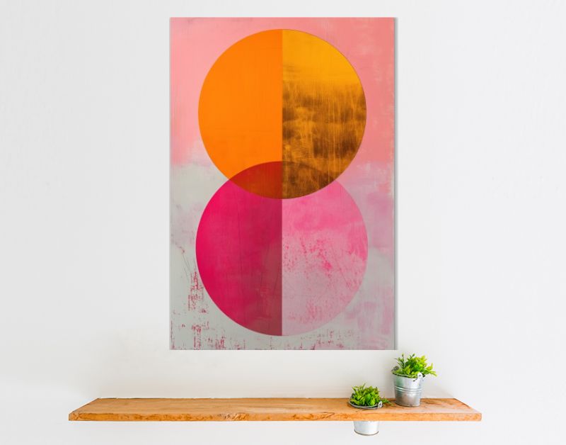 Pink gold and orange C