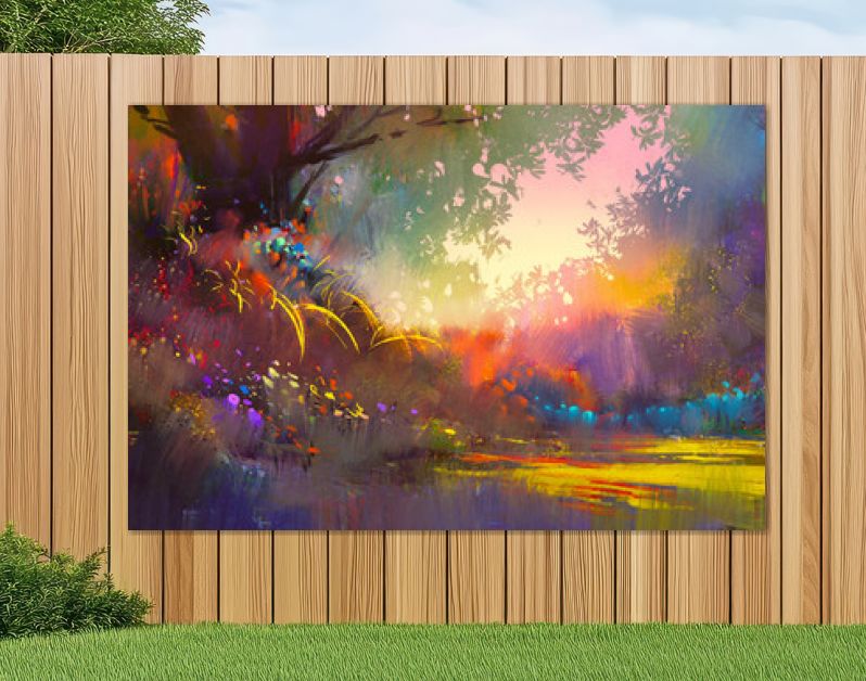 kleurrijke landschapsschilderkunst