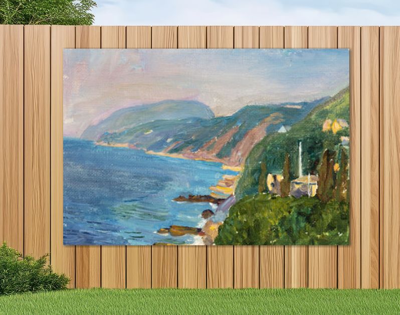 landschap, olieverfschilderij, met de hand gemaakt