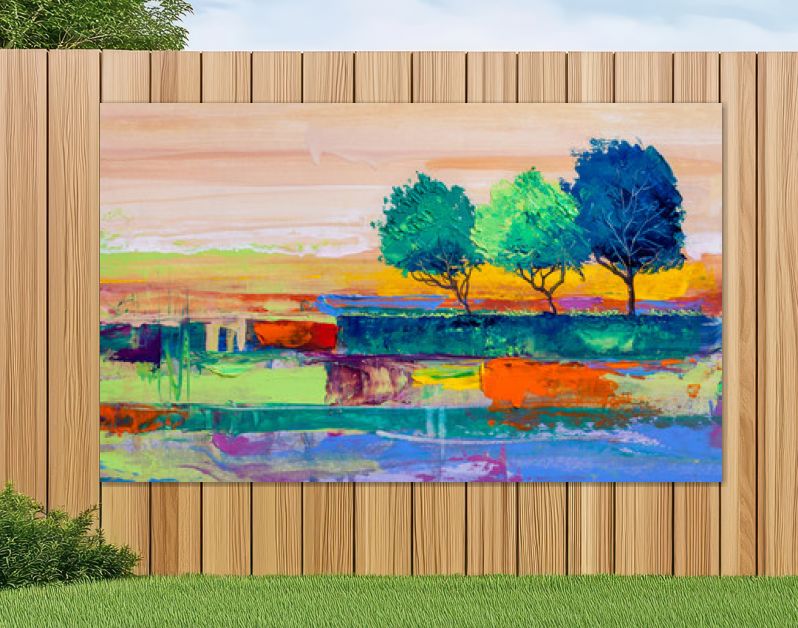 Bomen, olieverfschilderij, artistieke achtergrond