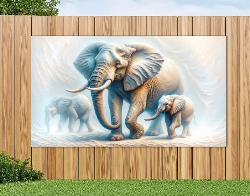 Olifant moeder met twee baby olifantjes