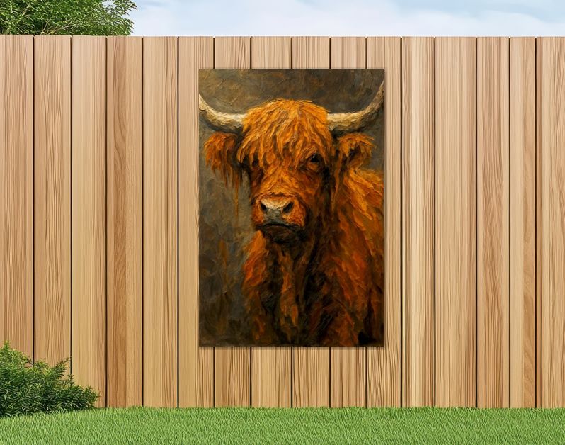 Schotse hooglander met ruige vacht en hoorns