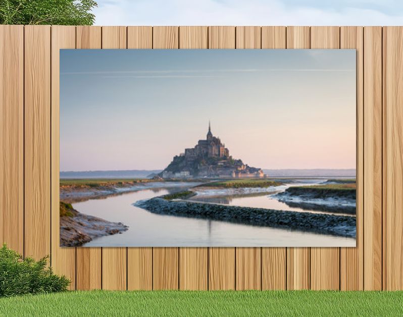 Beroemde Mont Saint Michel-kathedraal, Normandië, Frankrijk, Europe
