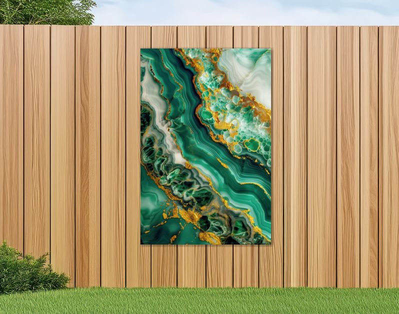 Marmer groen met goud