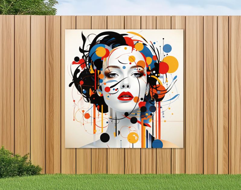 Abstract portret vrouw