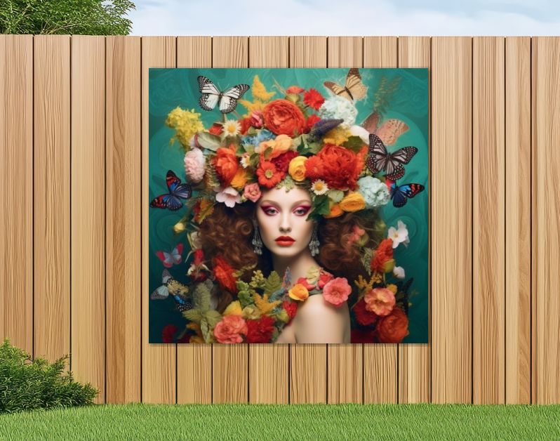 Extravagante Florale Fantasie De Vrouw als Natuurlijke Koningin