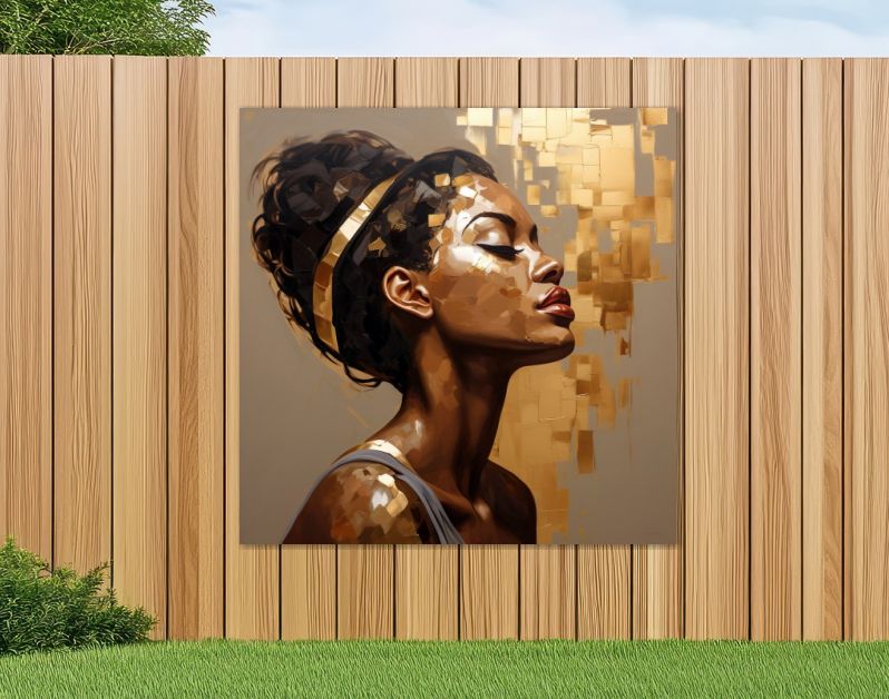 Golden grace portrait of serene strength