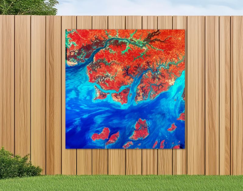 Guinea-Bissau, a small country in West Africa. Original from NASA