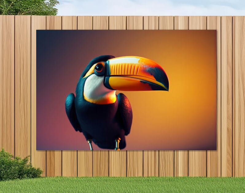 Portret van een tropische toekanvogel. Generitief ai