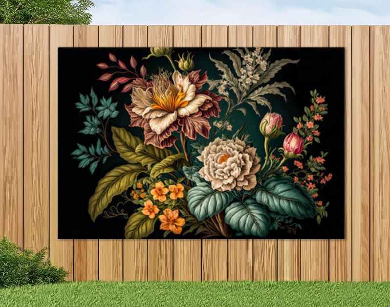 Florale Elemente Vintage Achtergrond Achtergrond Cover AI Kunst Generatieve AI Digitale ART