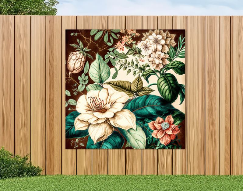 Florale Elemente Vintage Achtergrond Achtergrond Cover AI Kunst Generatieve AI Digitale ART