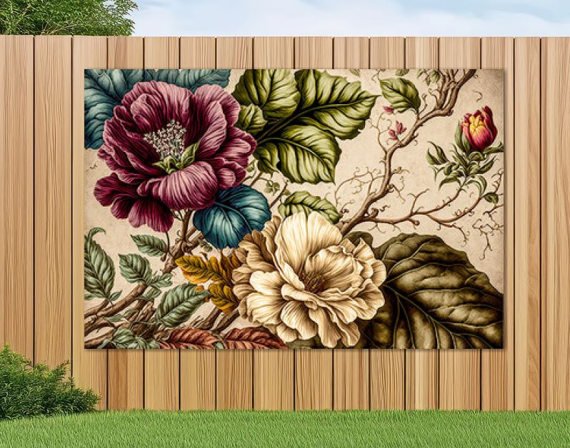 Florale Elemente Vintage Achtergrond Achtergrond Cover AI Kunst Generatieve AI Digitale ART