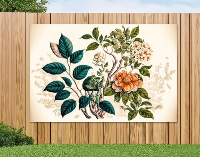 Florale Elemente Vintage Achtergrond Achtergrond Cover AI Kunst Generatieve AI Digitale ART