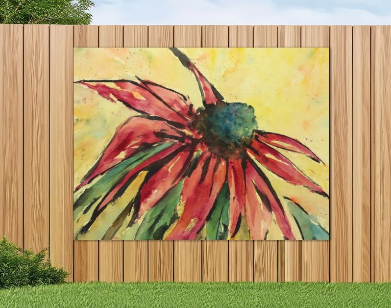 Expressieve rode bloem