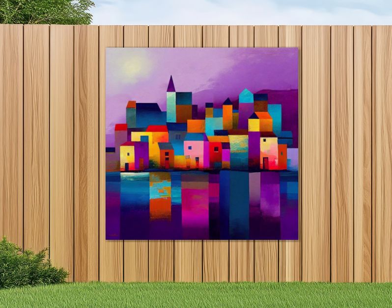 La ville côtière pastel