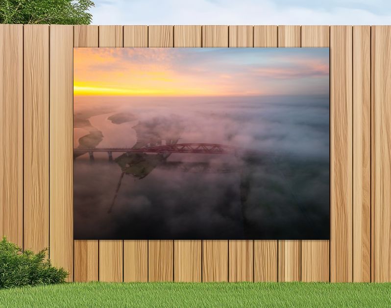 Zwolle Hanzeboog in de mist