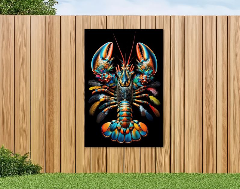 Rainbow lobster feathers