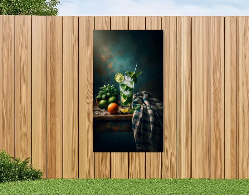 Mojito cocktail lime mint ice