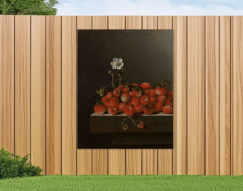 Adriaen Coorte, Stilleven met bosaardbeien, 1705