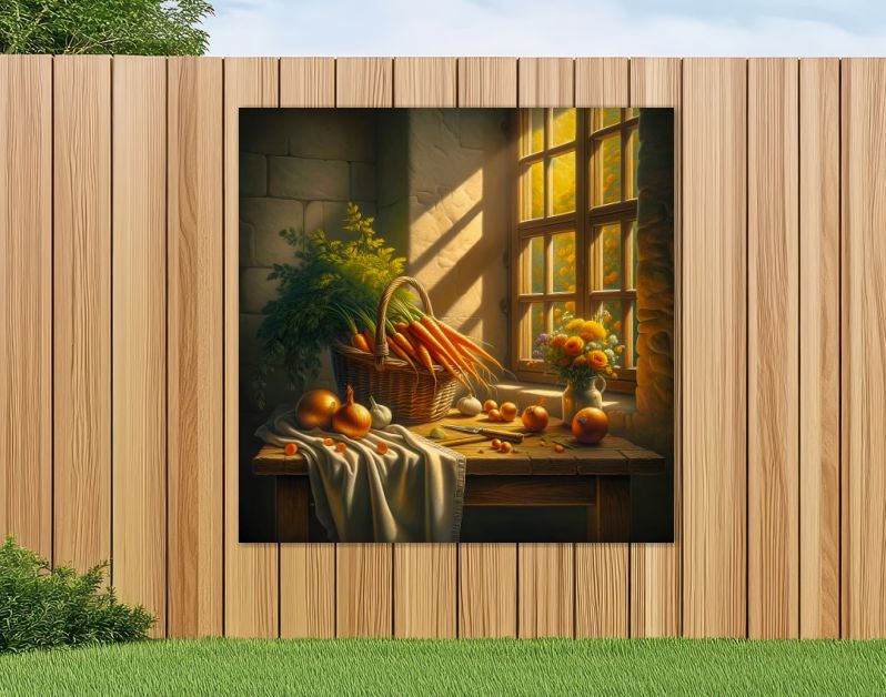 Uit de moestuin vroeg in de morgen