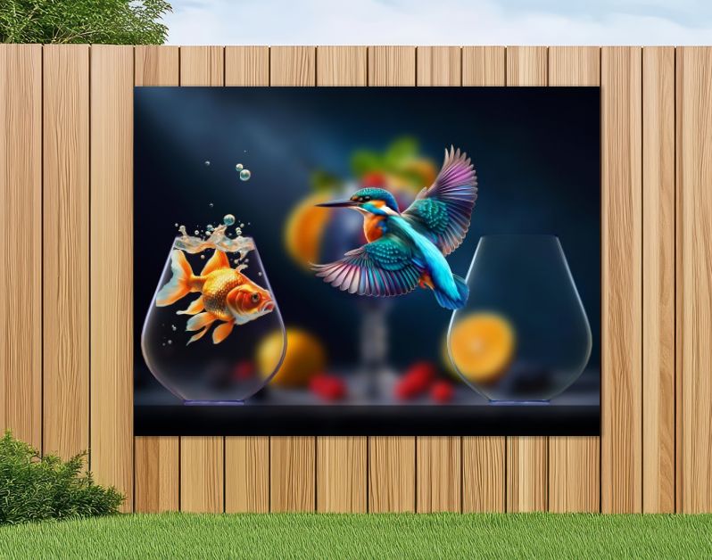 Kingfisher and Goldfish