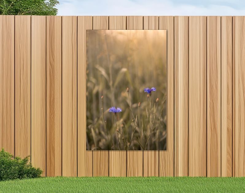 Korenbloemen in een zonnig graanveld