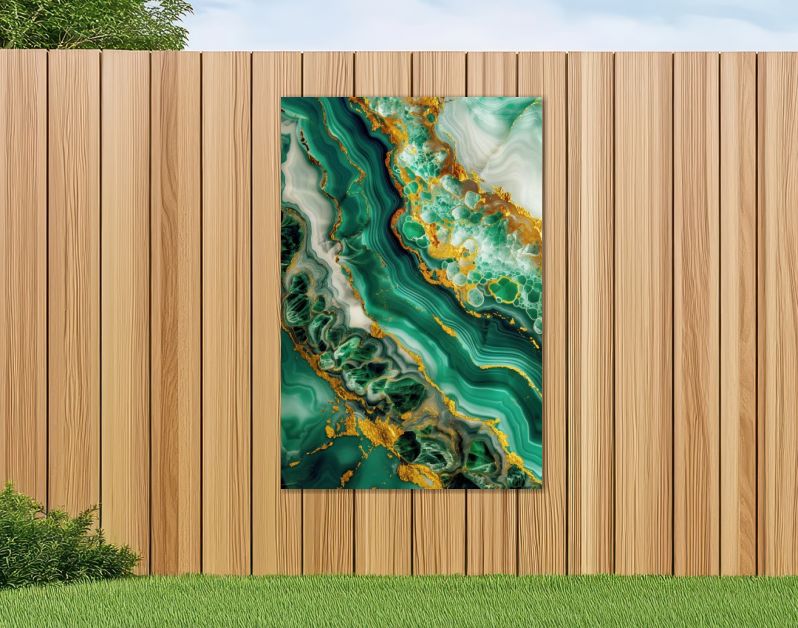 Marmer groen met goud