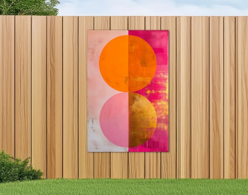 Pink gold and orange A