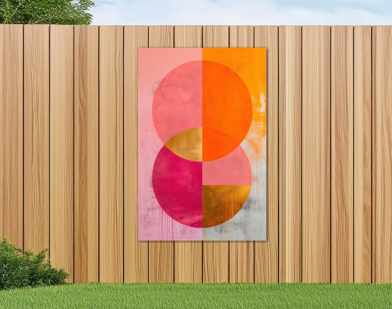 Pink gold and orange B