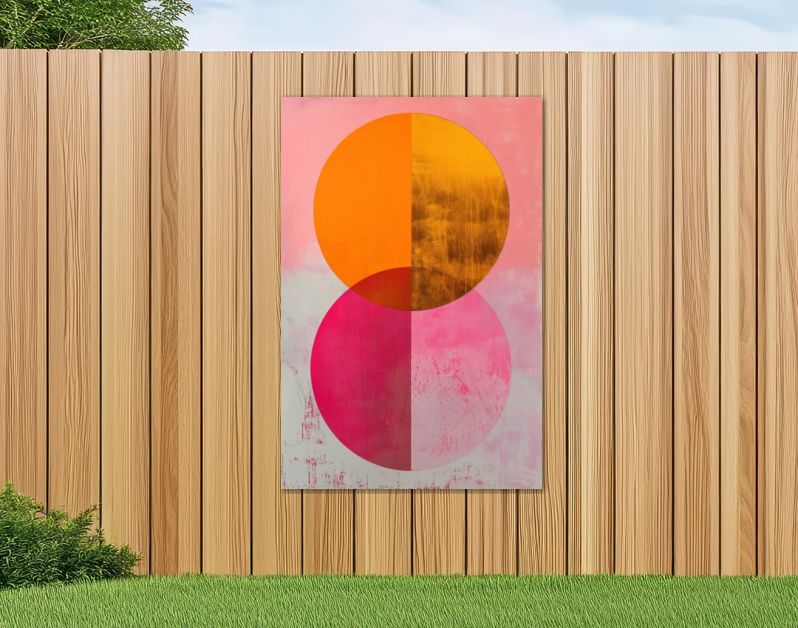 Pink gold and orange C