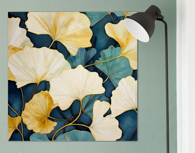 Dynamiek van de Natuur Grootse Ginkgo in Aquamarijn