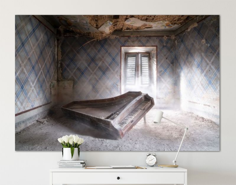 Verlaten Piano in Boerderij