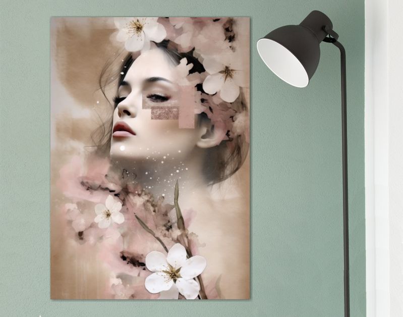 Cherry blossom woman