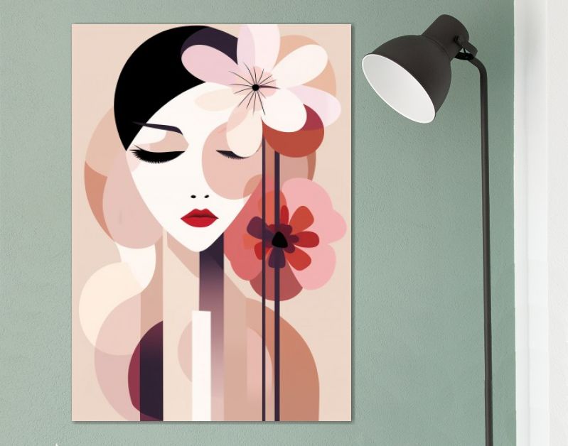 Abstract flower woman