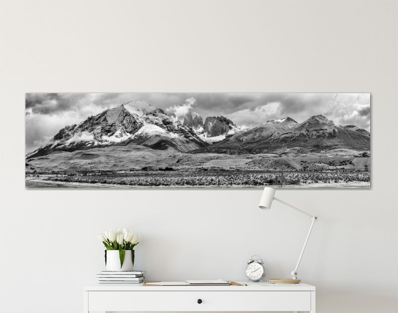 Torres del Paine peaks coming from clouds