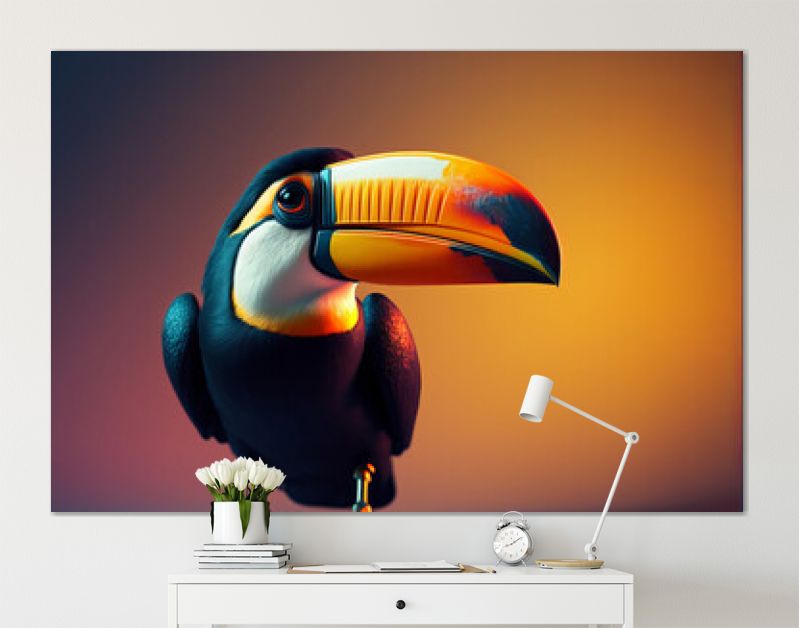 Portret van een tropische toekanvogel. Generitief ai