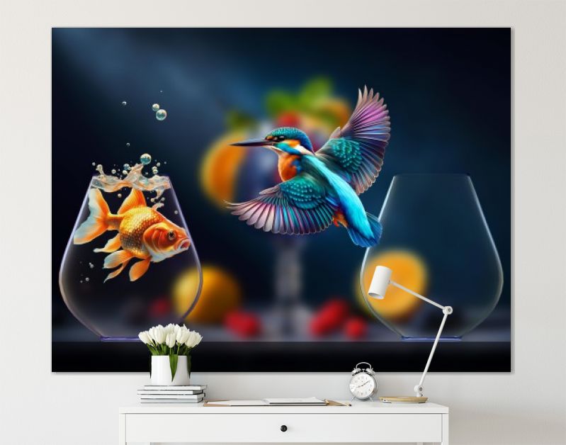 Kingfisher and Goldfish