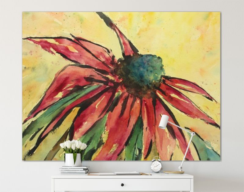 Expressieve rode bloem