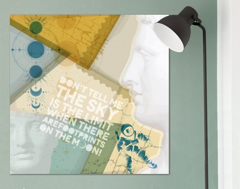 De Kosmische Droom Een Sublieme Collage van Ruimte en Tijd