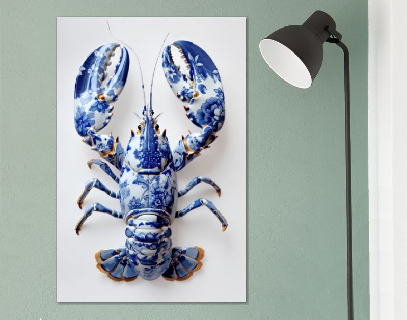 Delft Blue Flower Lobster
