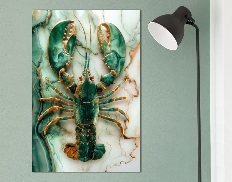 Lobster marble green jade